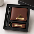 Personalized Wallet Pen Keychain Combo Gift Set for Men
