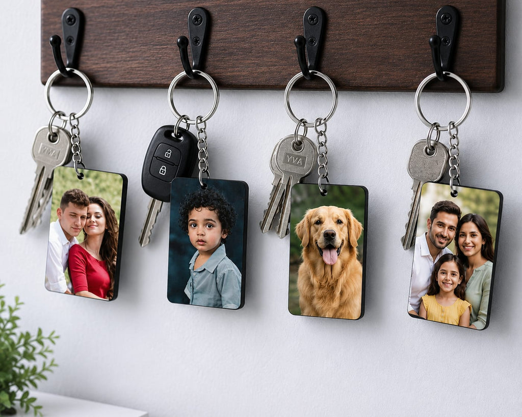 Personalized Photo Keychain Pack of 4