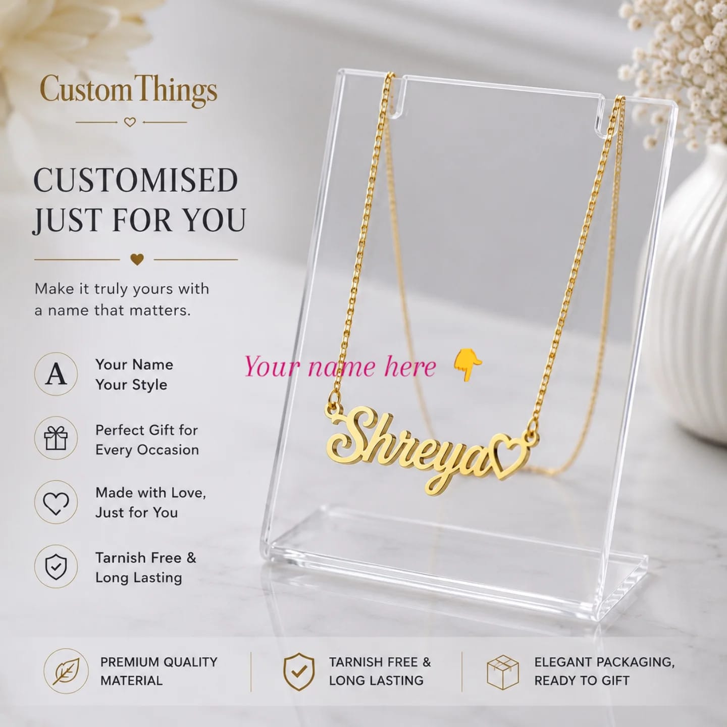 Custom Name Pendant
