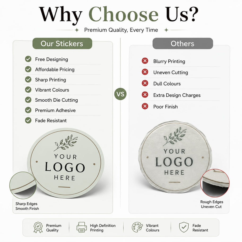 Custom Logo Stickers for Packaging (1.5 inch)