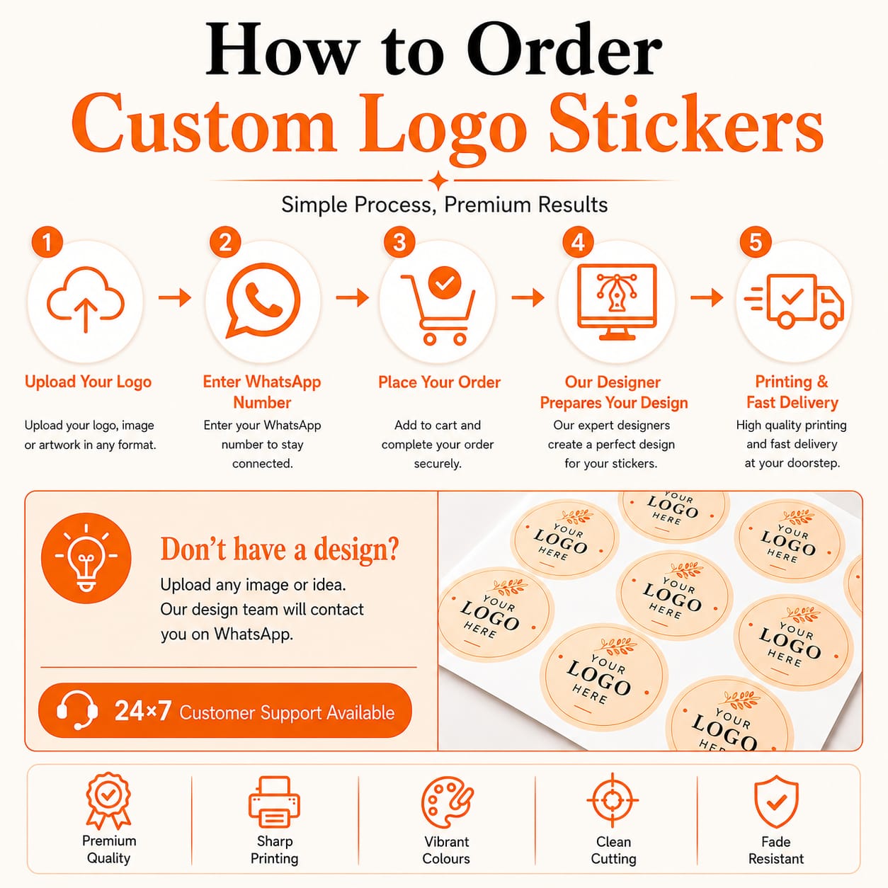 Custom Logo Stickers for Packaging (2.5 inch)