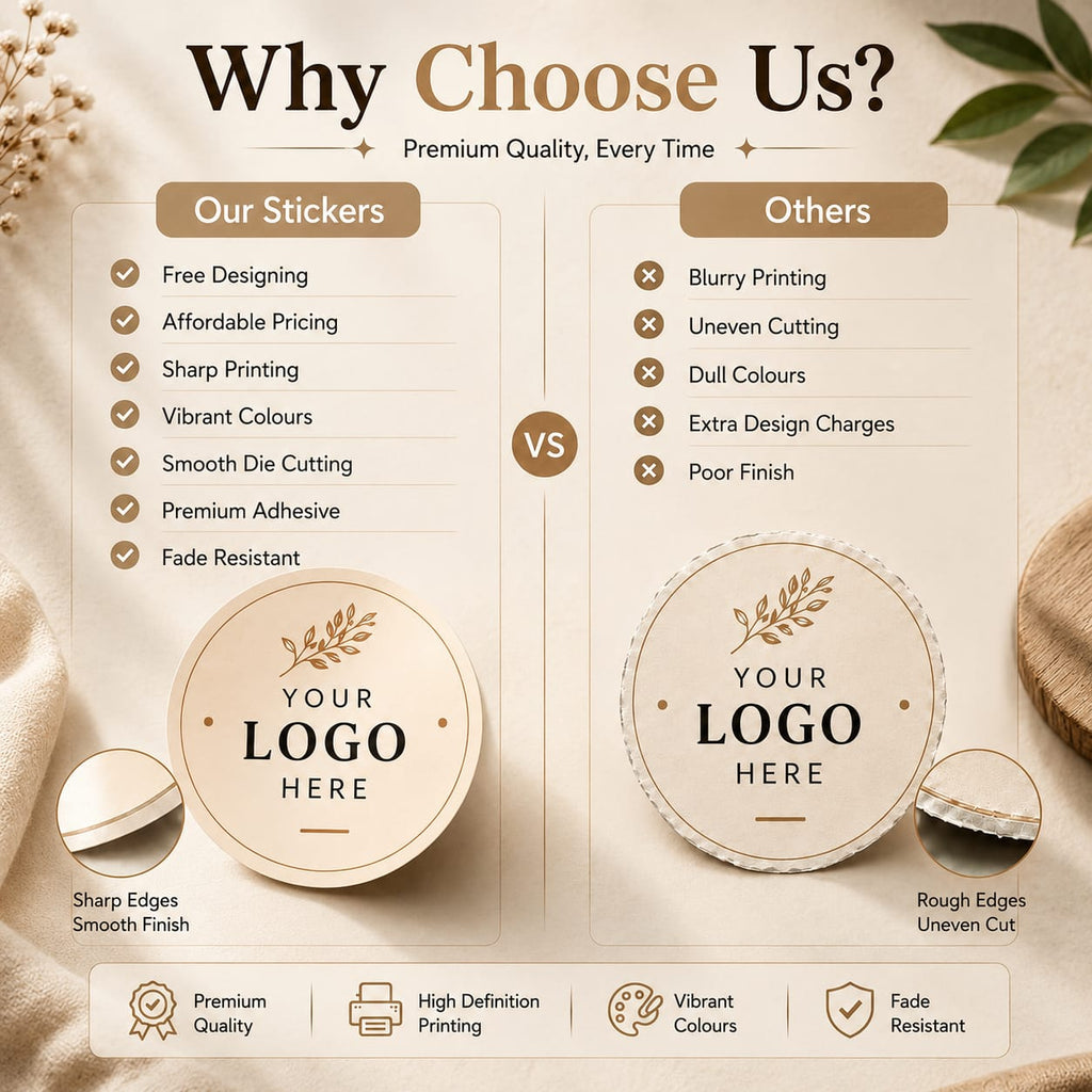 Custom Logo Stickers for Packaging (2.5 inch)