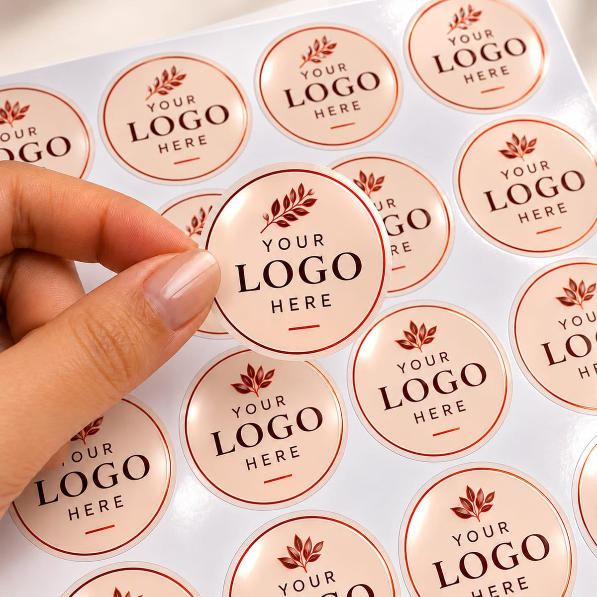Custom Logo Stickers for Packaging (1 inch)