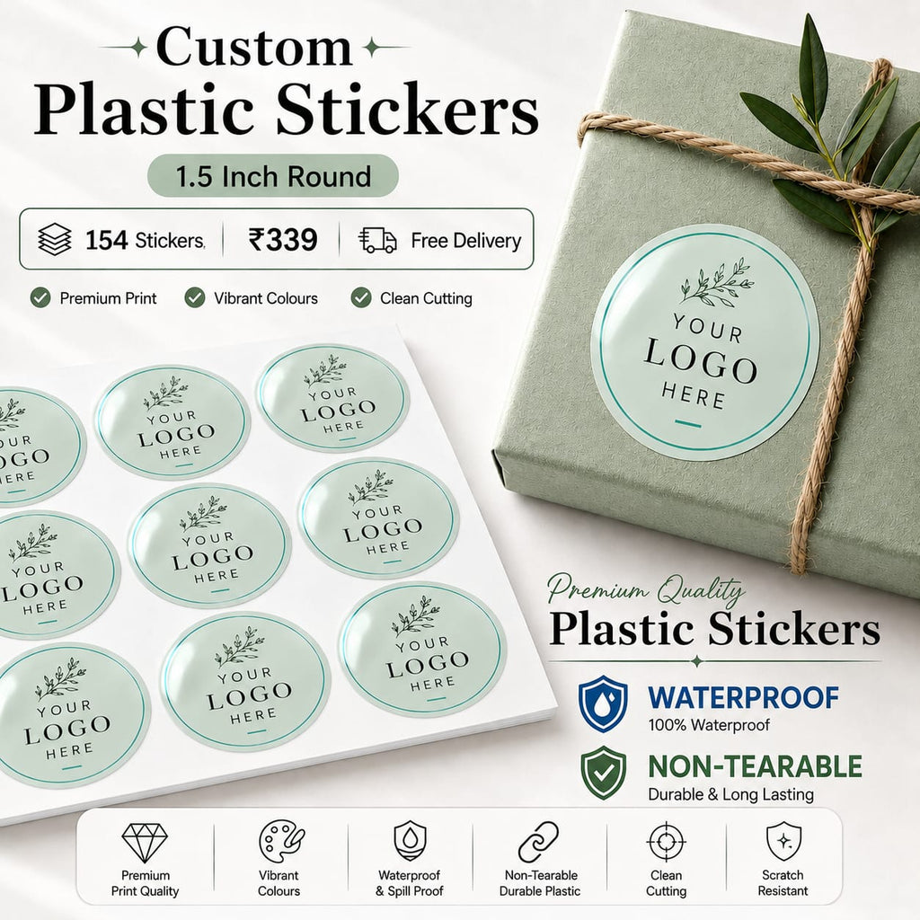 Custom Plastic Stickers (Non-Tearable & Waterproof)